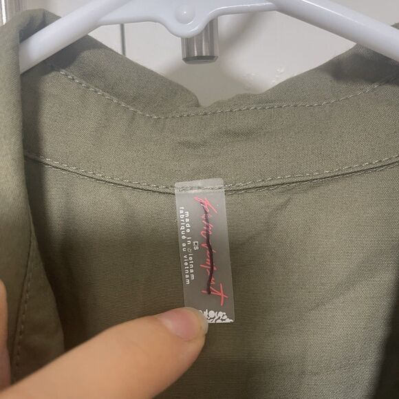 FP Movement Coverall Jumpsuit Mesmerize Me Utility Green sz XS NWOT - Picture 12 of 15